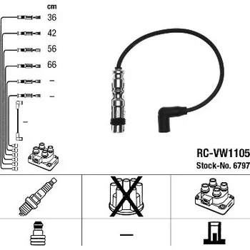 Zapalovací kabel NGK Sada kabelů pro zapalování 6797