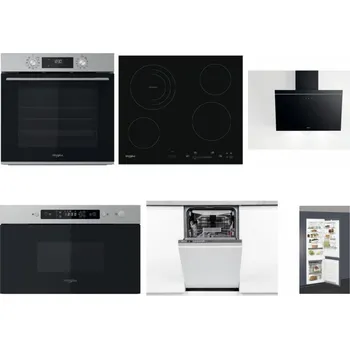 Set domácích spotřebičů WHIRLPOOL OMK58CU1SX + WHIRLPOOL AKT 8900 BA + WHIRLPOOL AKR 62F LT K + WHIRLPOOL MBNA910X + WHIRLPOOL WSIO 3O34 PFE X + WHIRLPOOL ART 66112