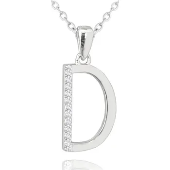 Náhrdelník Decentní stříbrný náhrdelník s bílými zirkony