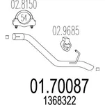 MTS Výfuková trubka 0170087