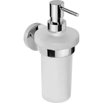 Dávkovač mýdla Sapho X-ROUND dávkovač mýdla 230ml, mléčné sklo, chrom XR101