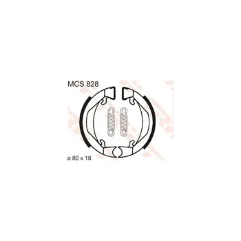 Brzdová čelist TRW ZF brzdové čelisti - pakny (80X18mm) (H322) KTM SX 50 MINI 00-07, SX 50 PRO JUNIOR 96-02 (TRW ZF brzdové čelisti - pakny (80X18mm) (H322) KTM SX 50 MINI 00-07, SX 50 PRO JUNIOR 96-02)