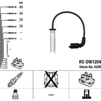 Zapalovací kabel NGK Sada kabelů pro zapalování 6258