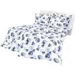 Stanex Šedé listy bavlněné 140 x 200, 70 x 90 cm knoflíky