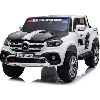 Dětské elektrovozidlo Mercedes Benz X-Class 4x4, dvoumístný pick up Policie s 2.4G DO a s Mp4