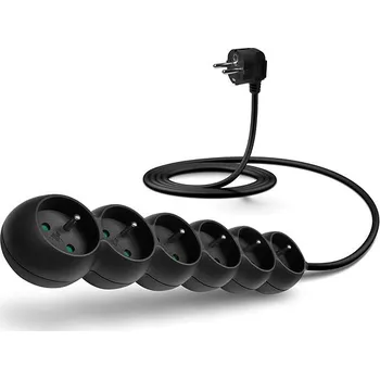 Elektrická zásuvka Prodlužovací Kabel Connect IT 2 m, 6 ks černá