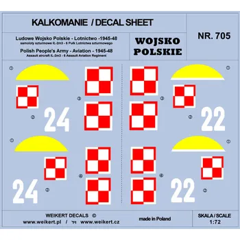 Plastikový model Weikert decals 1/72 Markings for IL-2 M3 attack aircraft - pt.3