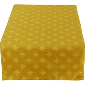 ubrus HEDVA ČESKÝ BROKÁT Ubrus Odaska 40x140 FLEUR DE LYS zlatá