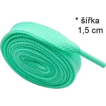Tkaničky do bot Blingstar Široké tkaničky 1,5 cm do bot tepláků kalhot mikiny mint green