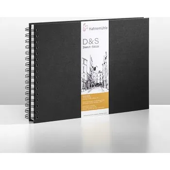 Blok Spirálový blok Hahnemühle D&S A4 landscape černý (Spirálový blok Hahnemühle D&S A4 landscape černý)