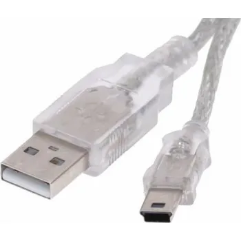 Datový kabel Logo kabelu USB USB-A - miniUSB 0,6 m průhledný (31184)