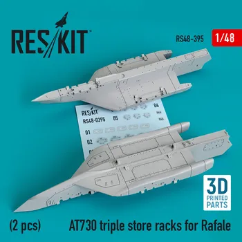 Plastikový model Reskit 1/48 AT730 triple store racks for Rafale (2 pcs.)