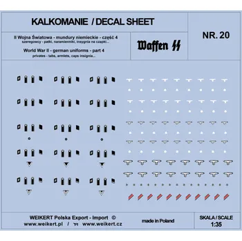 Plastikový model Weikert decals 1/35 German Uniforms WWII - part 4