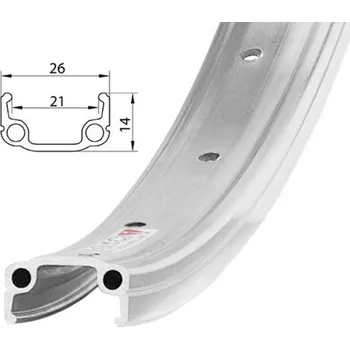 Ráfek na kolo Remerx ráfek RMX 203x21 Natural 16d (stříbrná)