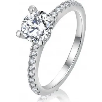 Prsten 7AE Stříbrný zásnubní prsten moissanit - velikost 49 - AN0010-49