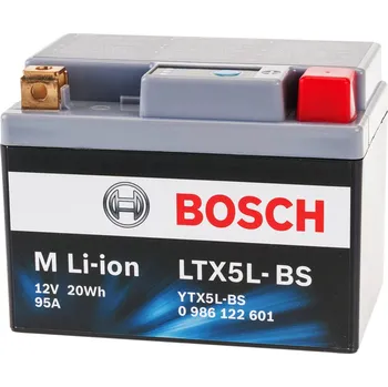 Motobaterie Originální Motobaterie BOSCH Li-iontové provedení 0986122601 LTX5L-BS, YTX5L-BS