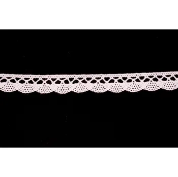 Krajka Krajka bavlněná 75428 paličkovaná šíře 18mm bílá (30m/bal.)