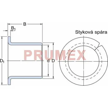 SKF PRMF 707570 pouzdro kluzné přírubové, svinutý bronzový pás