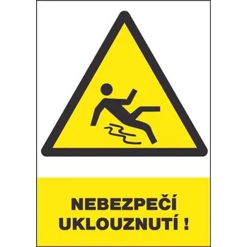 Značení Tabulka bezpečnostní - Nebezpečí uklouznutí 12345