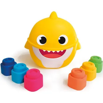 Hračka pro nejmenší Clementoni Clemmy baby - Baby Shark - Kyblík s kostkami malý