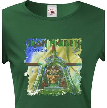 Dámské tričko Dámské tričko Iron Maiden, Barva Lahvová zelená, Velikost L, Canvas Dámské tričko s krátkým rukávem Bezvatriko.cz 1882