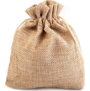 Vánoční dekorace Pro Háčkování Dárkový pytlík 10x12, imitace juty, přírodní