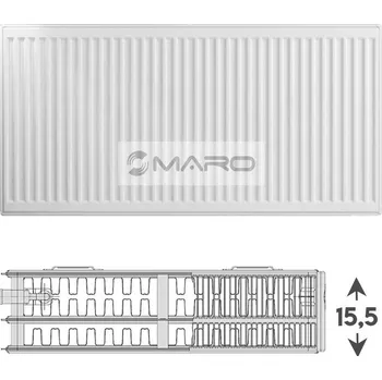Radiátor Korado Radik Ventil Kompakt 33 Radiátor deskový VKL levý 400 x 800 mm, 1390 W (75/65/20°C), bílý, 33040080-E0-0010