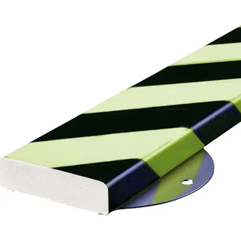 Stavební profil Nástěnný ochranný profil 16, černá / fluorescenční zelená, 12 cm × 100 cm