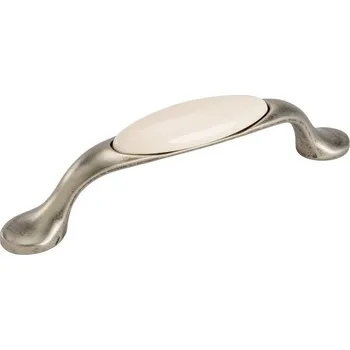 Nábytkové kování Gamet DIVERA II nikl patina/porcelán 96 mm
