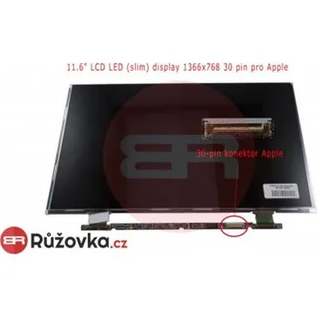 Náhradní displej pro notebook 11.6" LCD LED (slim) display 1366x768 30 pin pro Apple B116XW05 V.0 APPLE
