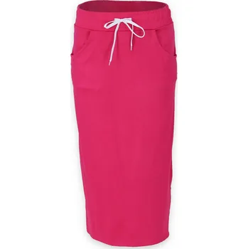 Dámská sukně Sukně tepláková dlouhá K9305 Mooij Itálie barva: fuchsie