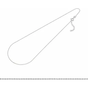 Řetízek Nefertitis Stříbrný řetízek korálkový Ag 925 nastavitelná délka 40 - 43 cm 40 - 43 cm, 1,7 g