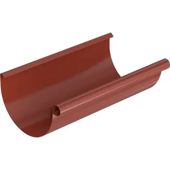 okap BRYZA Žlab, okap pozinkovaný Ø 125 mm, délka 4M, Cihlově červená RAL 8004