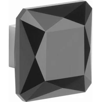 Nábytkové kování AS - Nábytková úchytka 1065-S OC/černý křišťál - Chrom lesklý / černý křišťál