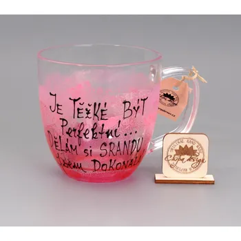 Skleněný hrnek - jsem dokonalá