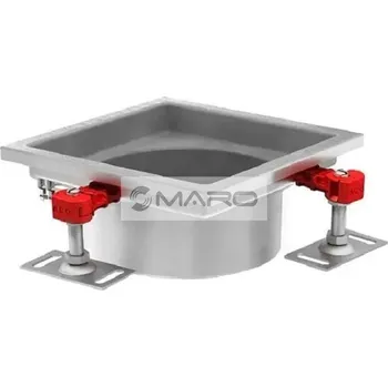 ACO HygieneFirst Nástavec pro teleskopické vpusti 157, s rámem 200 x 200 mm, výška 90 mm, nerez 1.4301, 408208