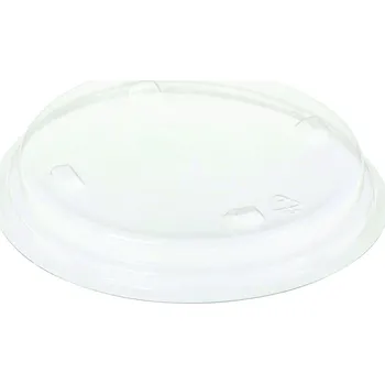 Jednorázové nádobí Víčka k salátovým kelímkům 360 ml a 480 ml z PLA| Kompostovatelná Průhledná Balení: 50 Ks