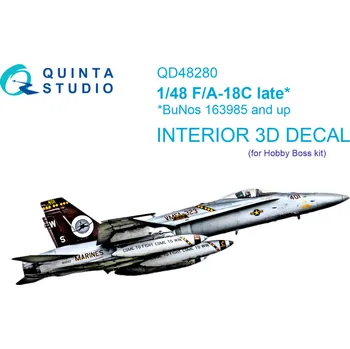 Plastikový model Quinta studio 1/48 F/A-18C late 3D-Print & col. Inter. (HOBBYB)