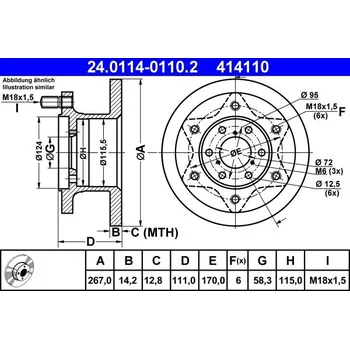 Brzdový kotouč Brzdový kotouč ATE 24.0114-0110.2