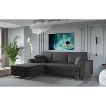 Sedací souprava Rozkládací rohová sedačka BORA MINI šedá