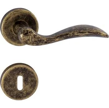 Dveřní kování TI - LEA - R 1948 rozety BB, klika/klika OBA - Antik bronz (46)