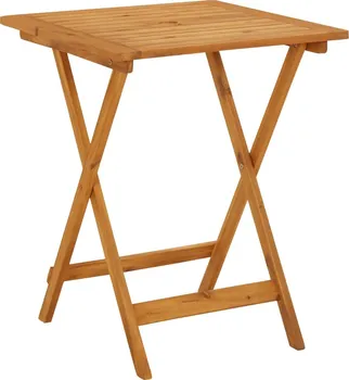 Zahradní stůl Skládací zahradní stolek masivní 60 x 60 x 75 cm akáciové dřevo