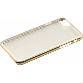Pouzdro na mobilní telefon Tellur Cover Hard Case for iPhone 7 Horizontal Stripes gold