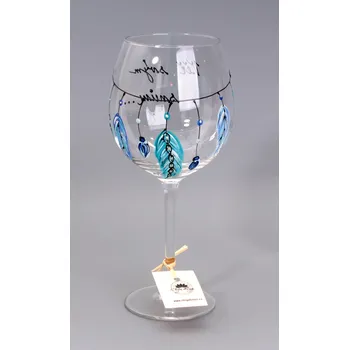 Sklenice MAXI VÍNOVKA - Věř svým snům - modrý