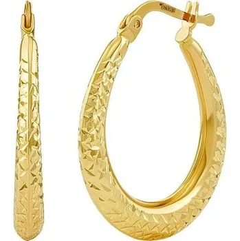 Náušnice Zlaté náušnice kruhy Afrodita ze žlutého zlata - 25 mm FAB049EGY