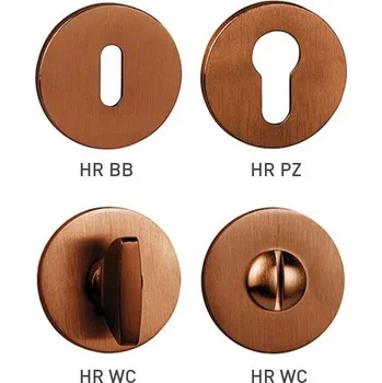 Dveřní kování TI - ROZETA - R 5S rozety BB CUM PVD - Měď matná PVD (160)