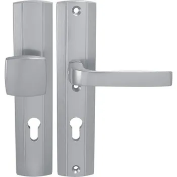 Dveřní kování AXA - PRESTIGE PZ otvor pro vložku, 92 mm, madlo/klika F1 - Přírodní elox