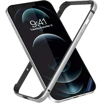Pouzdro na mobilní telefon Ochranný hliníkový bumper rámeček na iPhone 14 PLUS Barva: Stříbrná