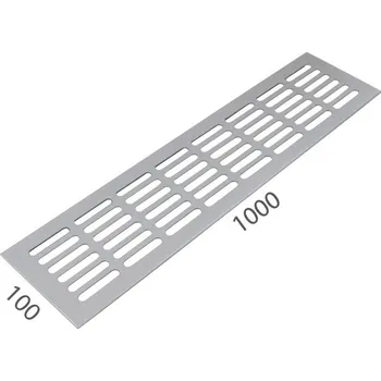 Větrací mřížka SRL - ALFA větrací mřížka šířka 100 x 1000 mm 100 mm, 1000 mm F1 - Stříbrný elox