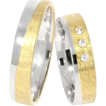 Prsten Zlatnictví Helios Zlaté snubní prsteny HR-152 Kameny: Se Zirkony
